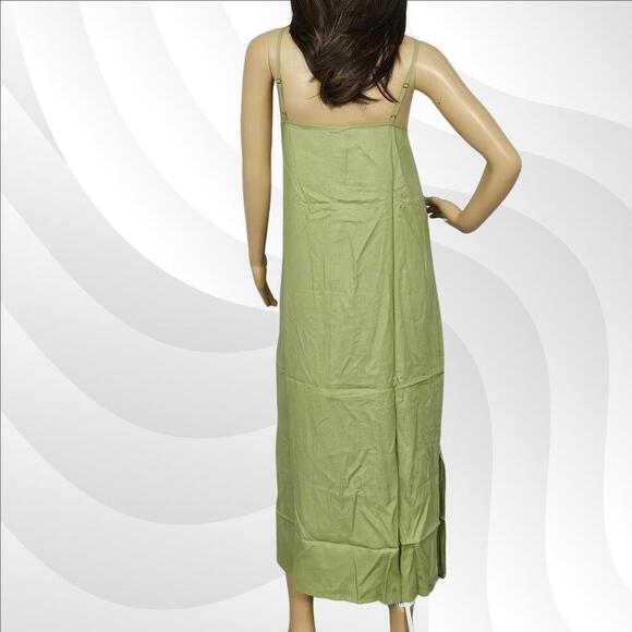 2/$50 Andie The Barreta Slip Dress Linen Ivy Size L | Minimal & Elegant Style - Picture 4 of 7